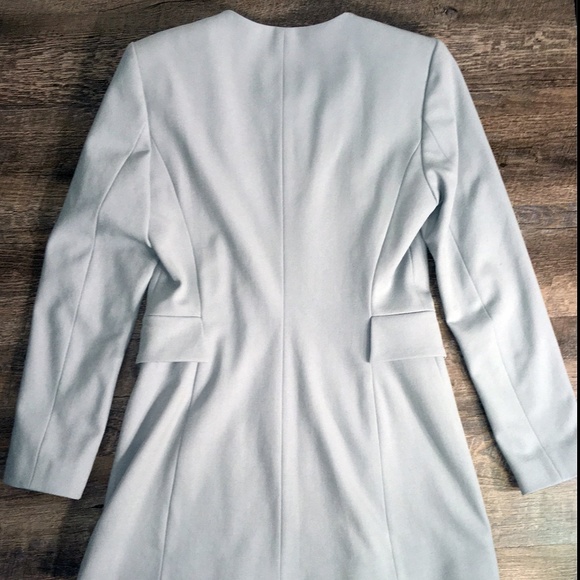 Zara Pale blue zip front jacket Sz M - Picture 6 of 7